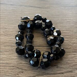 Elegant Black Beaded Bracelet